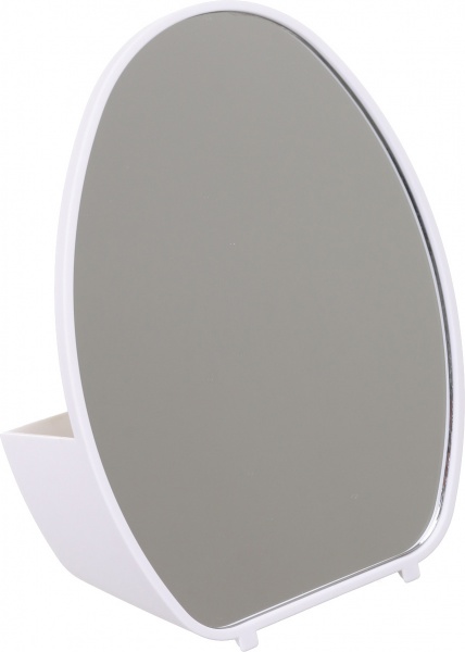 Зеркало косметическое овальное ST 20x15 см белое