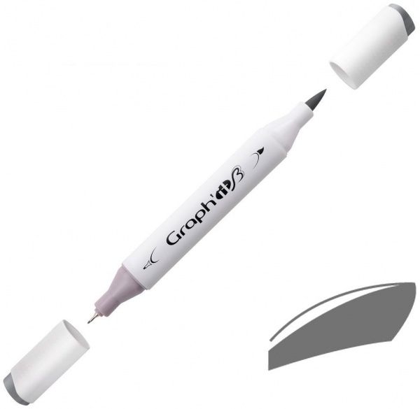 Маркер двосторонній Graph'it GI89507 нейтральний сірий 7 