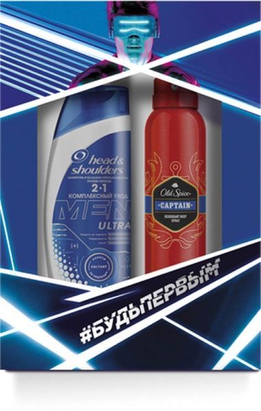 Подарунковий набір для чоловіків Head & Shoulders шампунь 360 мл + дезодорант 150 мл