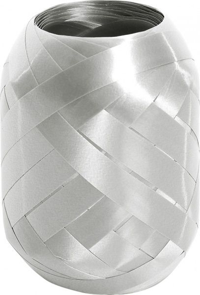Стрічка декоративна STEWO Poly ribbon 1 см 30 м срібний 