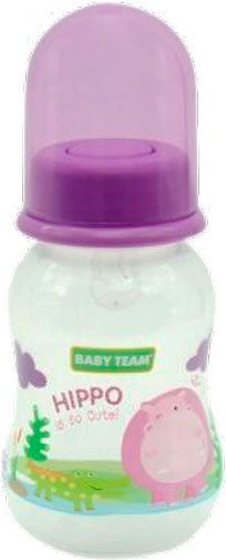 Пляшка дитяча Baby Team з силіконовою соскою в асортименті 125 мл 1111