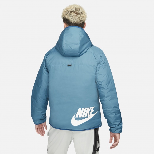 Пуховик Nike M NSW TF RPL LEGACY REV HD JKT DH2783-415 р.XL бирюзово-синий