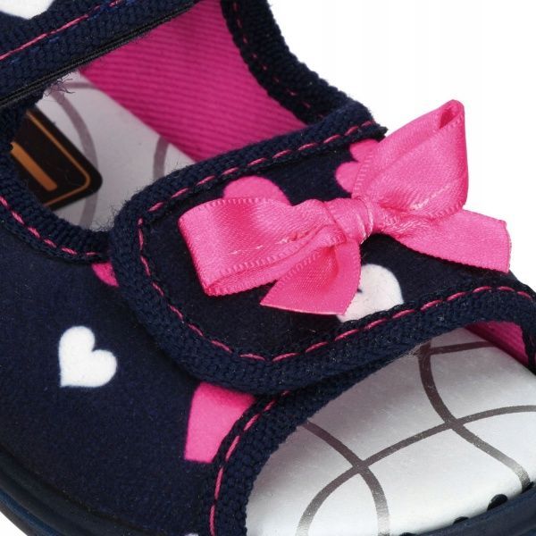 Тапочки для девочек для девочки 3F 2PU26/6 р.24 темно-синий с розовым 