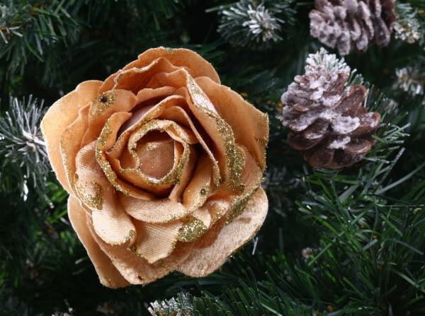 Цветок декоративный DH8055000 золотой 11х5х11 см