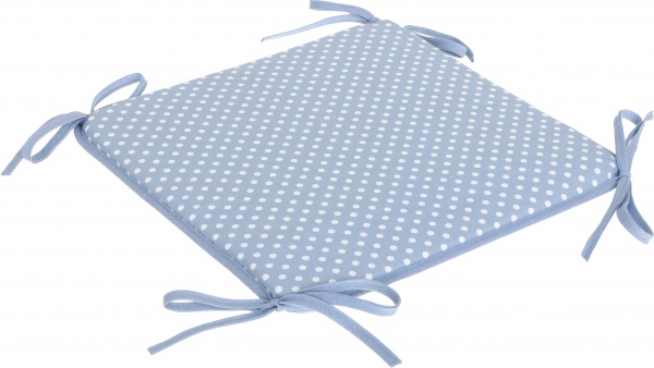 Подушка на табурет Joy голубой горошек 37х37х2 см