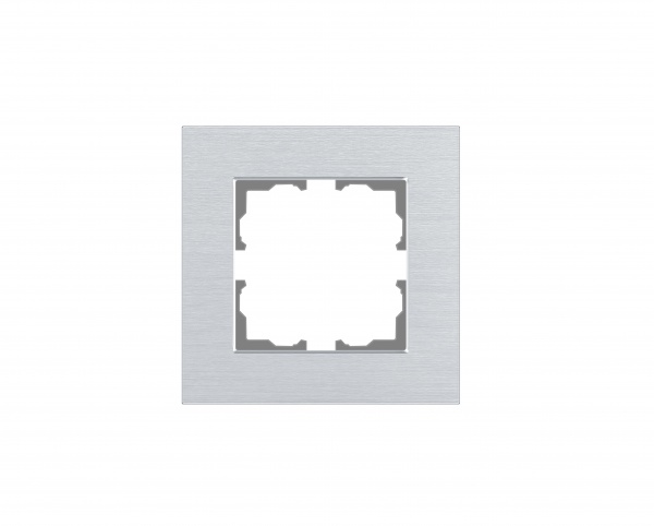Рамка одномісна HausMark Stelo універсальна алюміній 501-6244-146