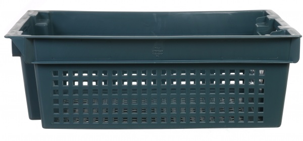 Ящик Полімерцентр поворотный 180 перфорированный 600х400х200 мм тип 3 темный