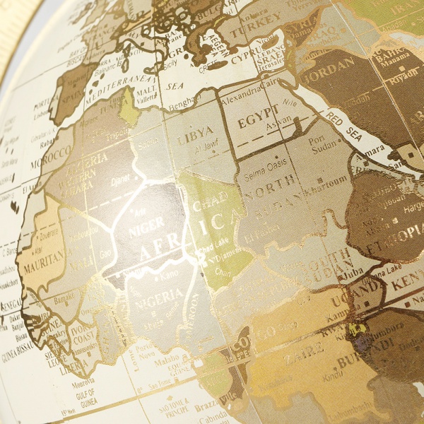 Глобус декоративний золотий/сірий h31 см (2005378) Гранд Презент