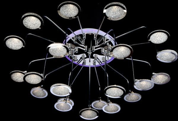 Люстра потолочная Strotskis Spider пульт ДУ LED-подсветка 21x3 Вт G4 хром 80109/21