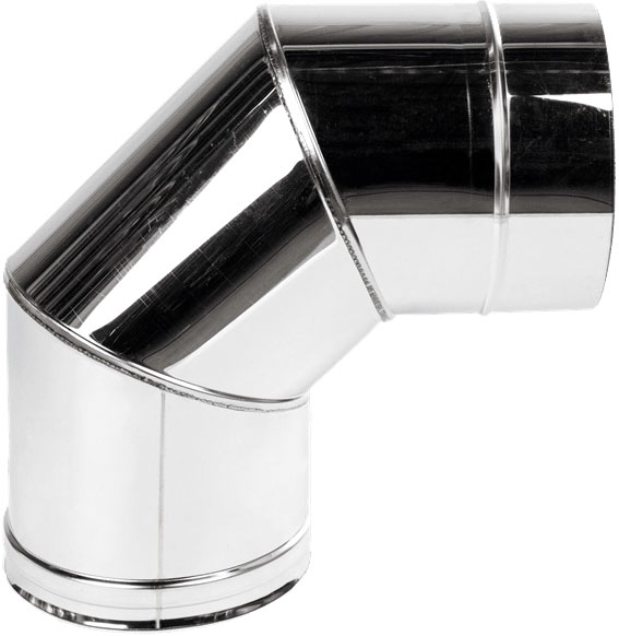 Коліно моно 0,8 мм нерж Ф200 мм 90°Versia-Lux 