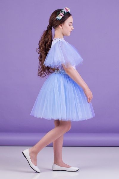 Комплект Zironka блузка та спідниця р.140 блакитний Z2-64-0002-1 