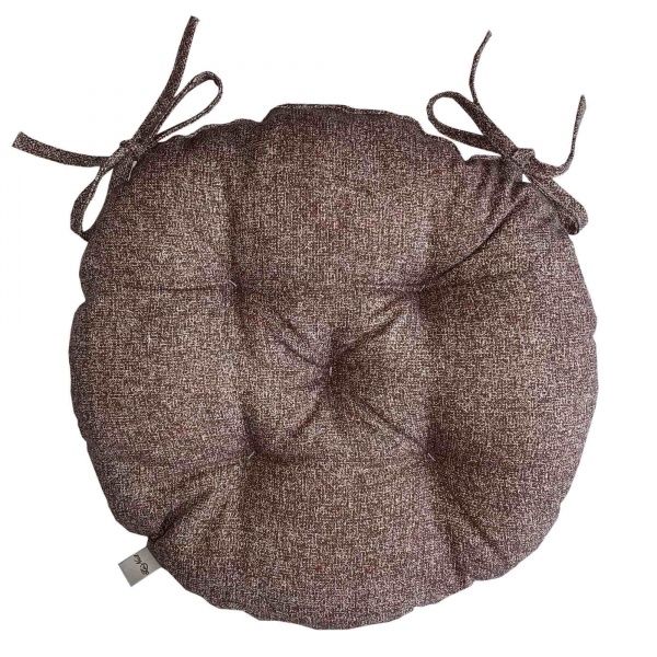 Подушка на стілець ORO коричнева кругла La Nuit