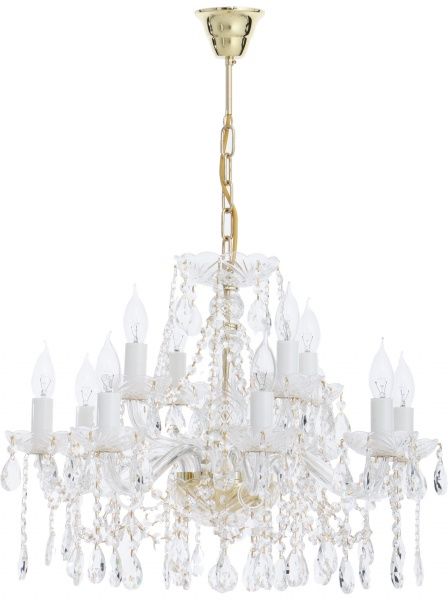 Люстра підвісна Crystal Life 12x40 Вт E14 золото A2320LM-4-8GO 