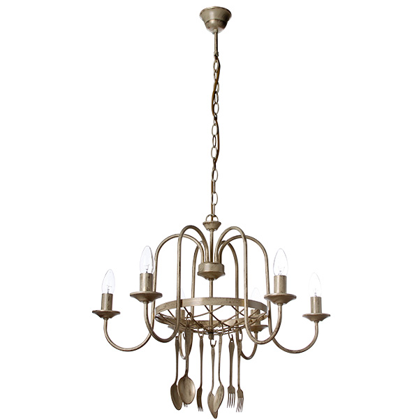 Люстра подвесная Vitaluce 6xE14 бежевый V1333/6 