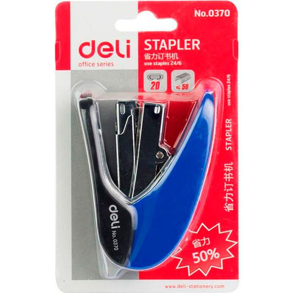 Степлер №24 20 листов 0370 Deli