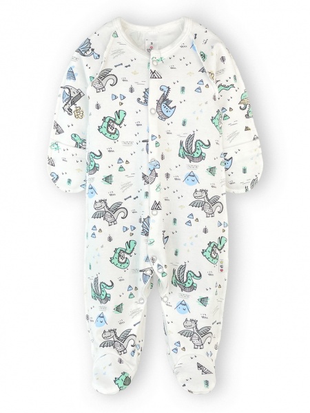 Человечек для мальчика ТМ Софія Драконы р.50 белый с рисунком 410250 