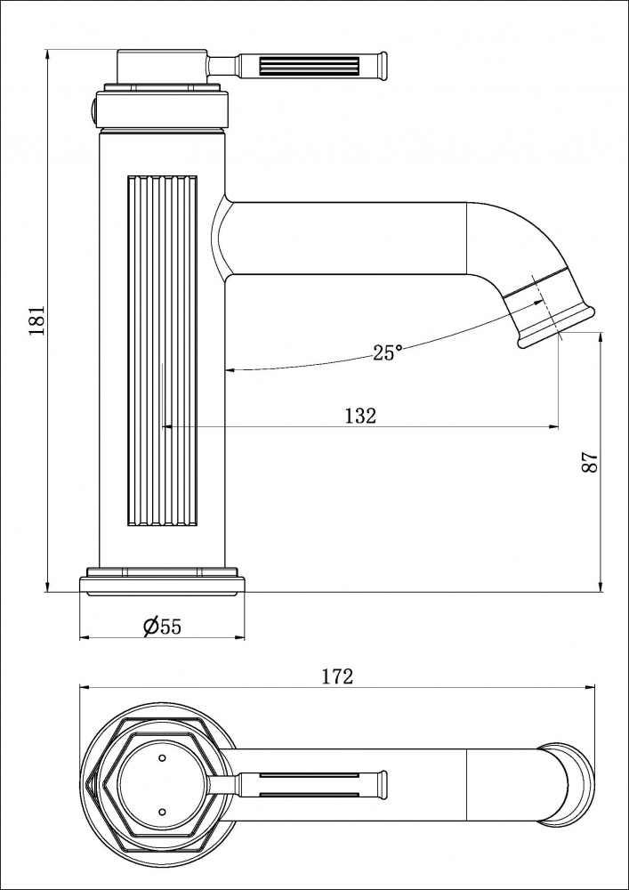 Змішувач для умивальника Aqua Rodos Metro 01 Chrome