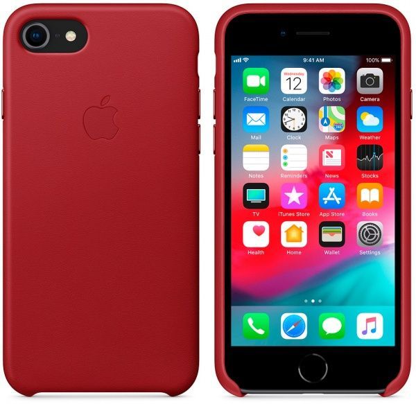Чехол Apple для Apple iPhone 8/7 red (MQHA2ZM/A) Leather Case