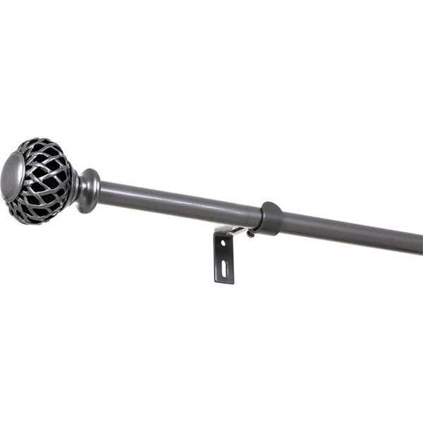 Карниз Bella Vita Шар ажур одинарний укомплектований d16/19 мм 160 см сатин нікель 