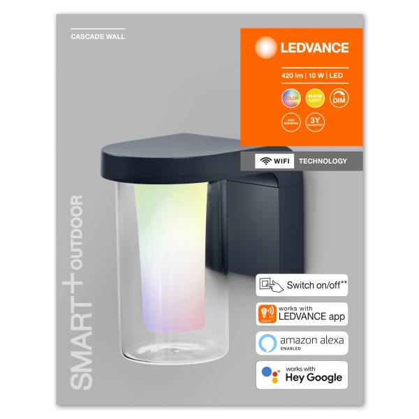 Світильник світлодіодний Ledvance Smart Wifi Cascade Wall RGBW 10 Вт чорний AC309350055 