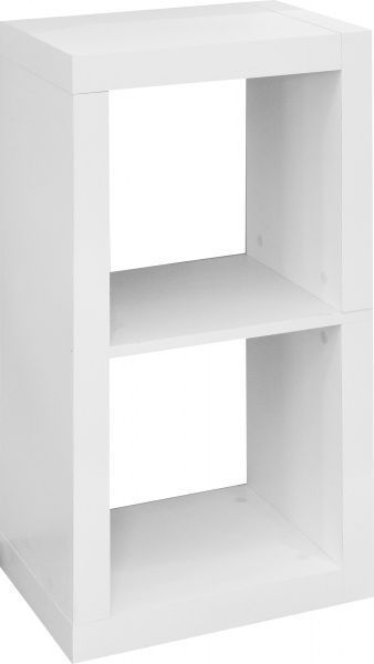 Стеллаж двухсторонний Кубус МИКС 1х2, 438x792x290 мм белый 