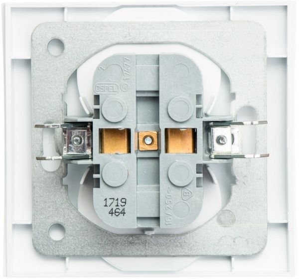 Розетка двойная без заземления Ospel Kier 16 А 250 В без шторок белый