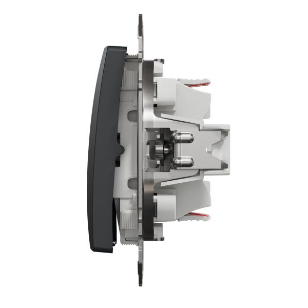 Переключатель проходной двухклавишный Schneider Electric Sedna Design без подсветки 10 А 250В черный SDD114108