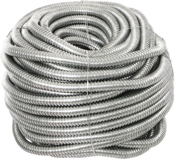 Металлорукав холодной оцинковки E.NEXT 20 мм 50 м с протяжкой 