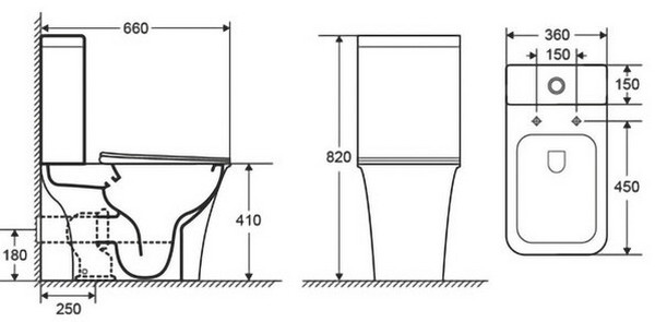Унітаз-компакт Imprese Elanta Rimless i11545 із сидінням Duroplast Slim Soft Close