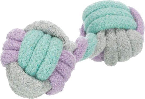 Игрушка Trixie для собак Гантель с канатом котон 15 см 32811