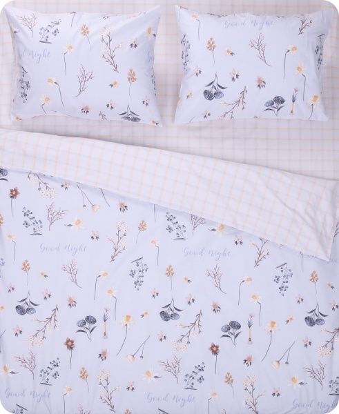 Комплект постельного белья Silver blossom двуспальный разноцветный принт La Nuit 