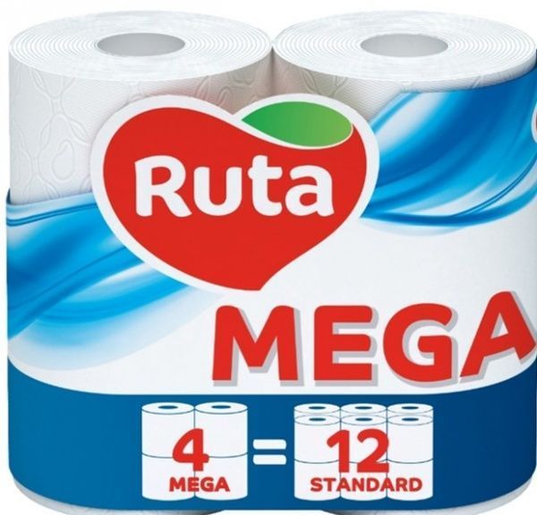 Туалетная бумага Ruta двухслойная 4 шт.