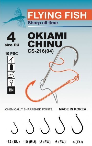 Крючок Flying Fish Okiami Chinu №4 10 шт. CS-216(04)