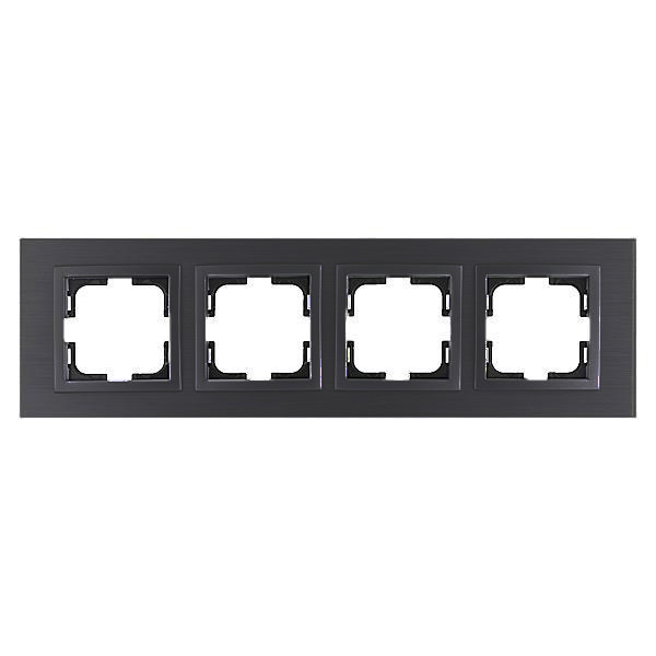 Рамка четырехместная Mono Style Aluminium универсальная графит 107-820000-163