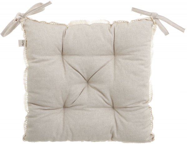 Подушка на стул Шале Натюрель с кружевом La Nuit