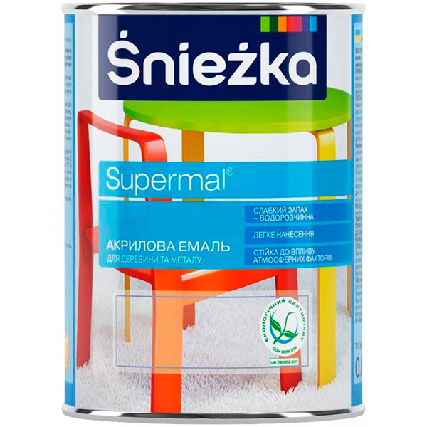 Емаль Sniezka Супермаль коричнева 0.8 л