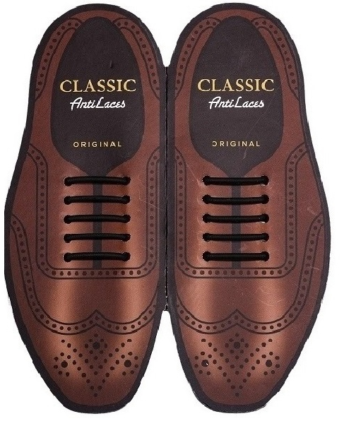 Шнурки силіконові AntiLaces Classic 30 мм 10 шт. чорний