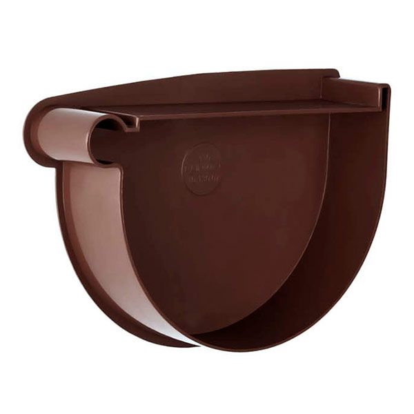 Заглушка лійки ліва RAINWAY d90 мм коричневий 