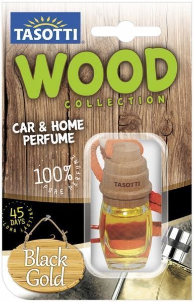 Ароматизатор подвесной Tasotti Wood Black Gold черное золото 7 мл