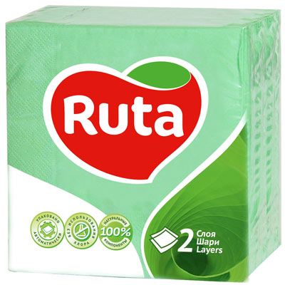 Салфетки Ruta Люкс зеленые 40 шт
