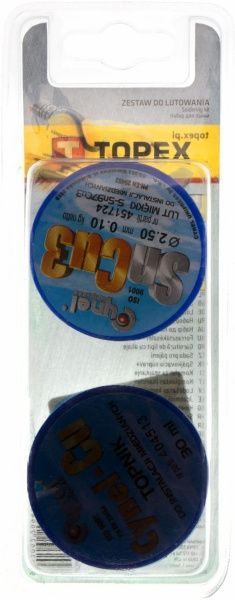 Набір для паяння Topex припій та каніфоль 44E745