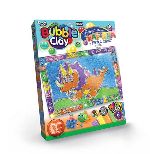 Набір для дитячої творчості Danko Toys Bubble Clay Вітражна картина
