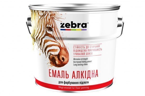 Эмаль алкидная ZEBRA серия Акварель 888 для пола ПФ-266 темно-коричневый глянец 0,25кг