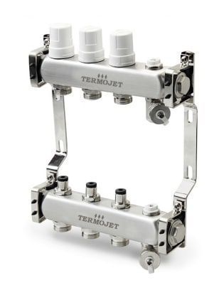 Коллектор Termojet для радиаторного отопления на 2 контура TJ-R-W-02