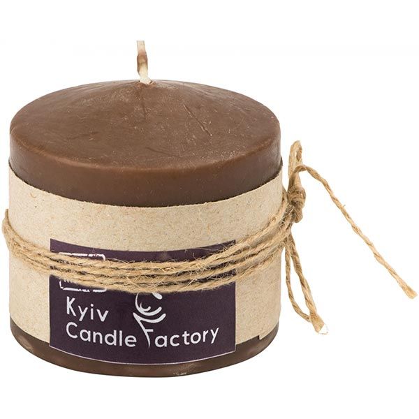 Свеча Candle Factory EcoLife коричневая 70 мм