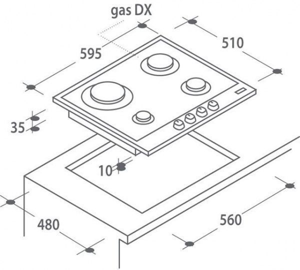 Варочная поверхность Candy CSG64SWGN