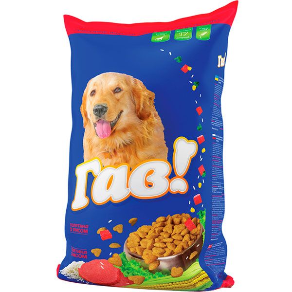 Корм Гав! з телятиною і рисом 10 кг