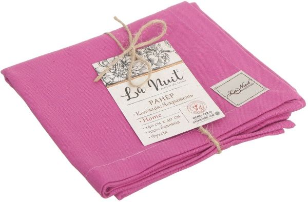 Раннер Яркость 40x140 см фуксия La Nuit 