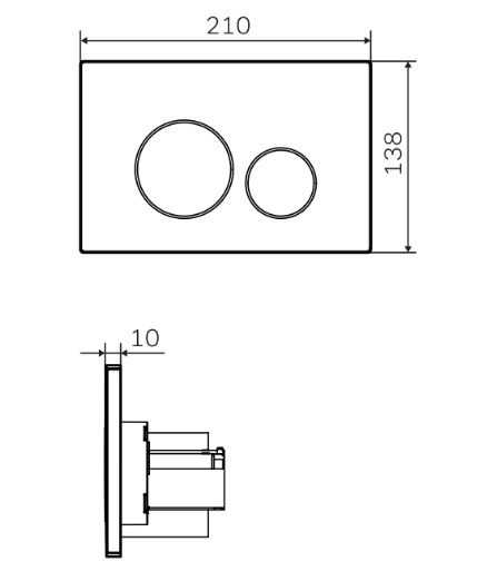 Кнопка змиву AM.PM Pro L I049031 пневматична