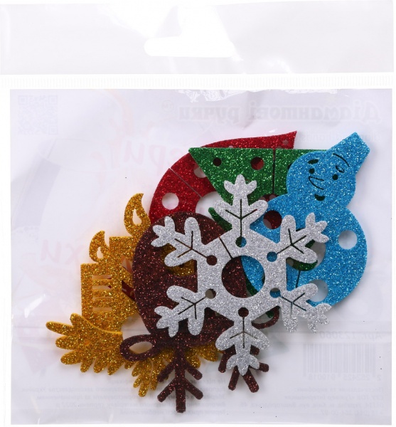 Декорація новорічна Гулівер Країна набір маркерів новорічних для келихів 6 шт. 123060 